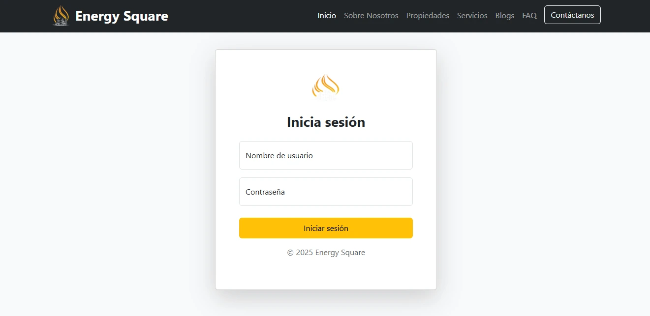 Página principal de Energy Square