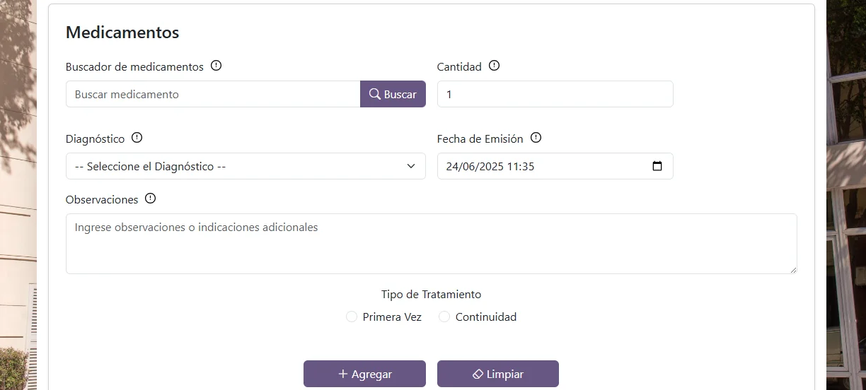 Historial de recetas